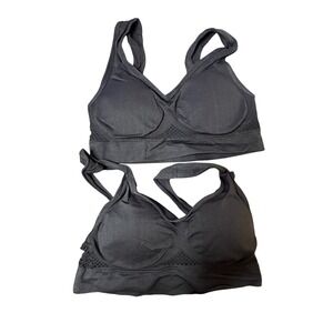 Sports Bra 2-Pack Padded‎ Breathable Yoga Gym Workout Black